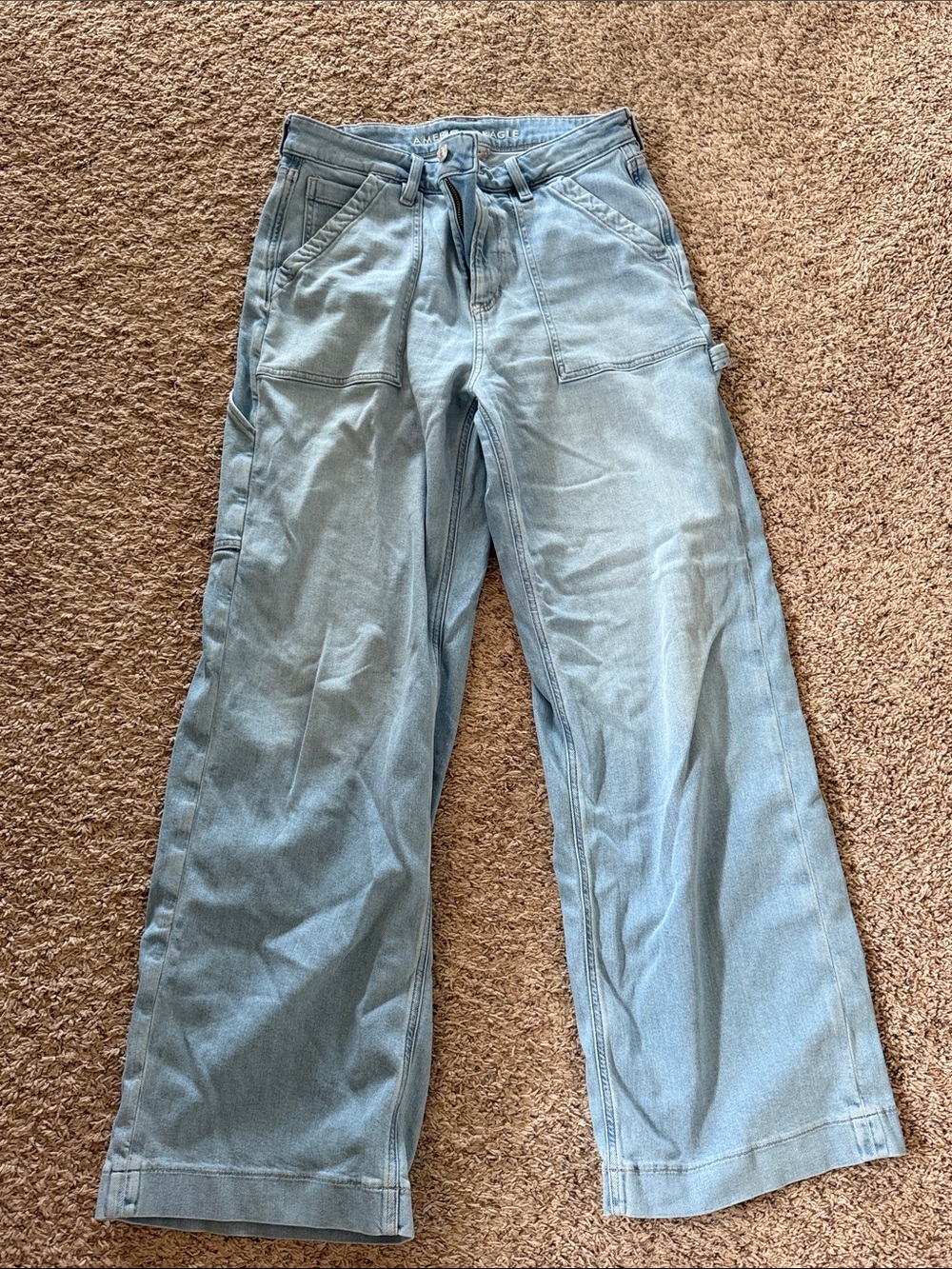 American Eagle Outfitters Light Blue Wide Leg Jeans